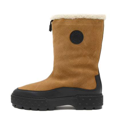 ボアブーツ スエード ムートン キャメル/ブラック メンズ #41 ブーツ