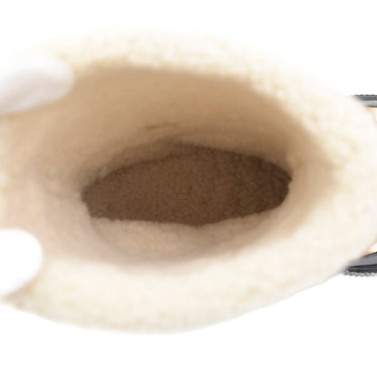 ボアブーツ スエード ムートン キャメル/ブラック メンズ #41 ブーツ