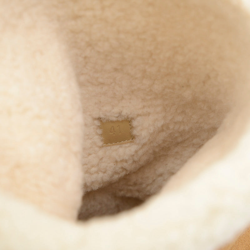 ボアブーツ スエード ムートン キャメル/ブラック メンズ #41 ブーツ