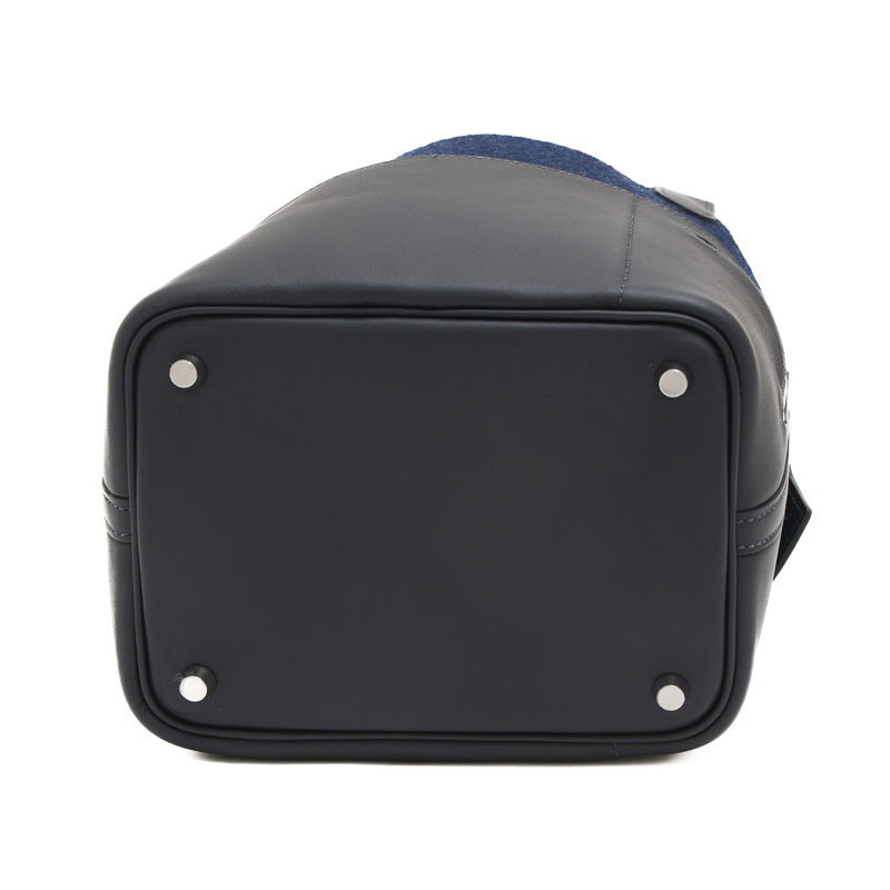 ピコタンロック PM 18 ゴーチーム フェルト/スイフト ブルーニュイ シルバー金具 W刻印 ハンドバッグ