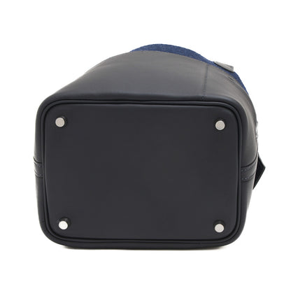 ピコタンロック PM 18 ゴーチーム フェルト/スイフト ブルーニュイ シルバー金具 W刻印 ハンドバッグ