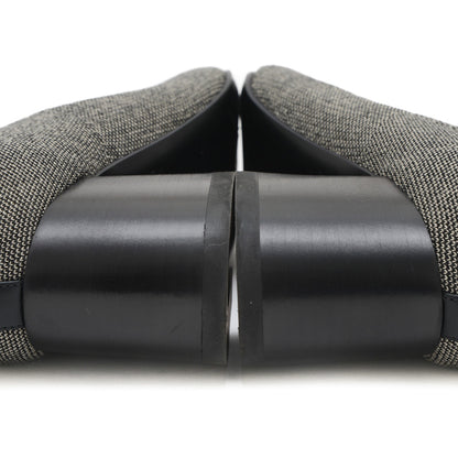 ヴォルヴェール ショートブーツ ニット/レザー グレー レディース 35サイズ ブーツ