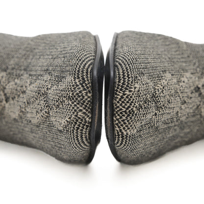 ヴォルヴェール ショートブーツ ニット/レザー グレー レディース 35サイズ ブーツ