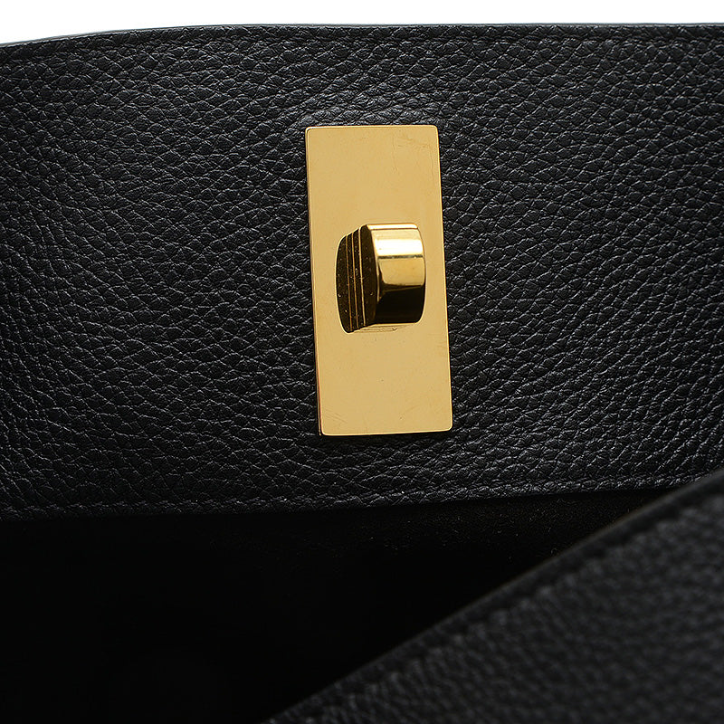 バケット 16 セーズ 2WAYバッグ レザー ブラック ゴールド金具 195573CR8 ショルダーバッグ