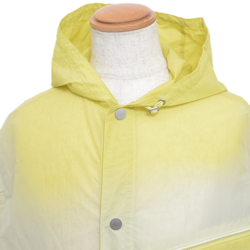 フードジャケット ナイロン イエロー グラデーション メンズ 50サイズ ナイロンジャケット