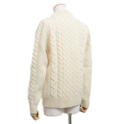 ケーブルニット ウール アイボリー メンズ Lサイズ ニット
