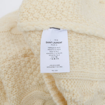 ケーブルニット ウール アイボリー メンズ Lサイズ ニット