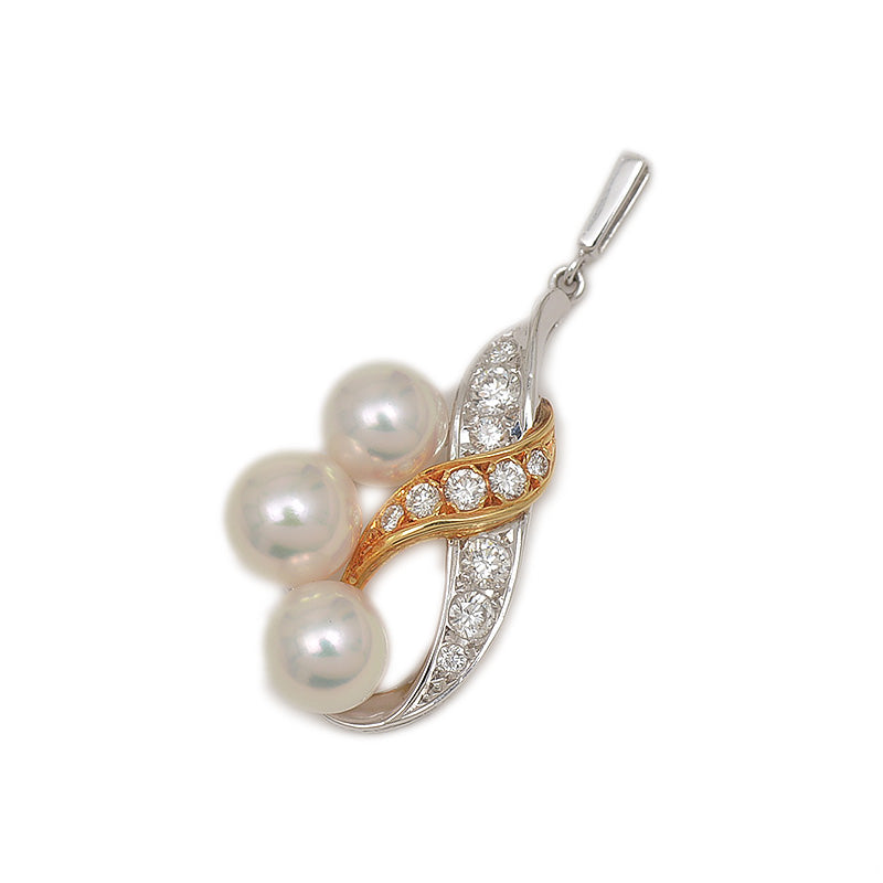 ペンダントトップ パール ダイヤ 0.44ｃｔ K18WG/WG/K14WG ペンダントトップ