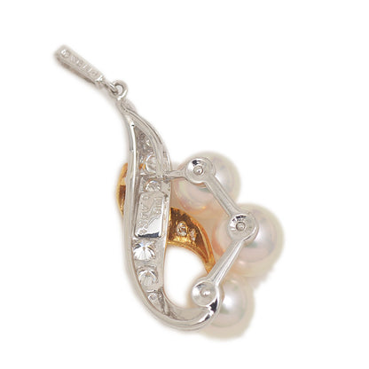 ペンダントトップ パール ダイヤ 0.44ｃｔ K18WG/WG/K14WG ペンダントトップ