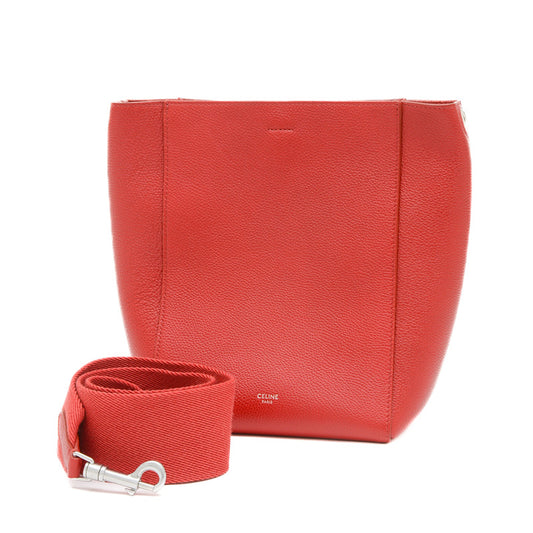 サングルバケット スモール ショルダーバッグ レザー レッド 189303AH4 ショルダーバッグ