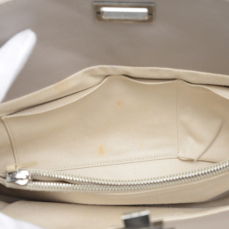 2.55 ラージ チェーンショルダーバッグ ヴィンテージカーフ グレー シルバー金具 ショルダーバッグ