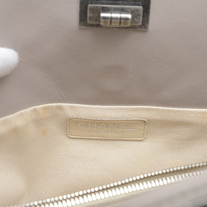 2.55 ラージ チェーンショルダーバッグ ヴィンテージカーフ グレー シルバー金具 ショルダーバッグ