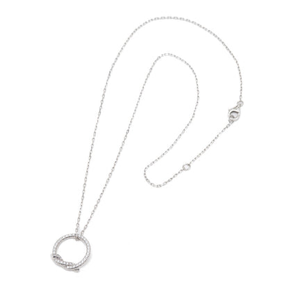 アントルラセ ネックレス K18WG パヴェダイヤ ネックレス