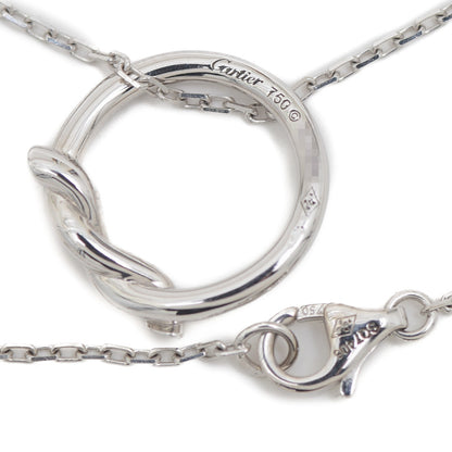 アントルラセ ネックレス K18WG パヴェダイヤ ネックレス