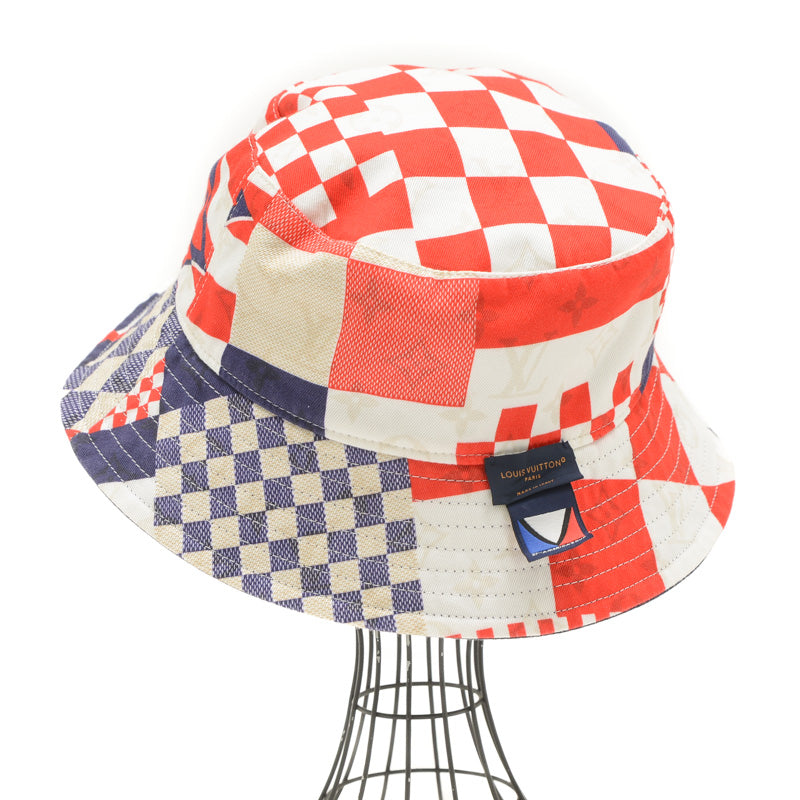 バケットハット ダミエ フラッグス リバーシブル M7682L ハット