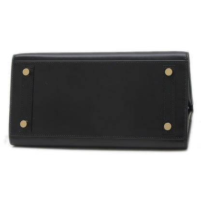 バーキン25 セリエ ボックスカーフ ブラック ゴールド金具 W刻印 ハンドバッグ