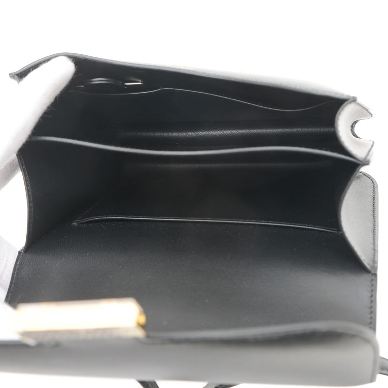 コンスタンス ミニ 18 ミロワール スイフト ブラック/オンブレ ゴールド金具 W刻印 ショルダーバッグ