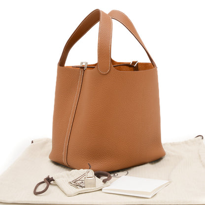 ピコタンロック MM 22 トリヨン ゴールド シルバー金具 W刻印 ハンドバッグ