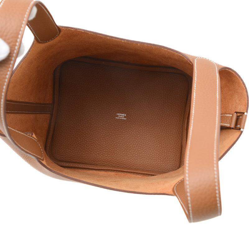 ピコタンロック MM 22 トリヨン ゴールド シルバー金具 W刻印 ハンドバッグ