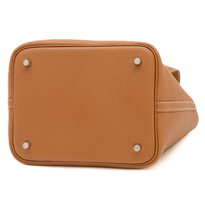 ピコタンロック MM 22 トリヨン ゴールド シルバー金具 W刻印 ハンドバッグ