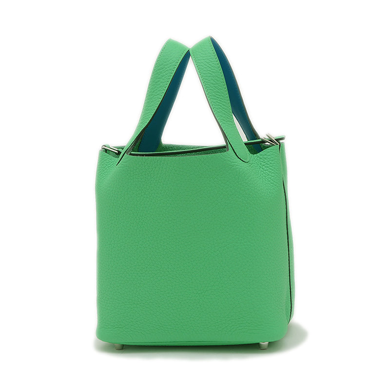 ピコタンロック PM 18 エクラ トリヨン ヴェールコミック シルバー金具 W刻印 ハンドバッグ