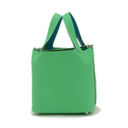 ピコタンロック PM 18 エクラ トリヨン ヴェールコミック シルバー金具 W刻印 ハンドバッグ