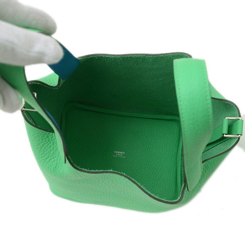 ピコタンロック PM 18 エクラ トリヨン ヴェールコミック シルバー金具 W刻印 ハンドバッグ