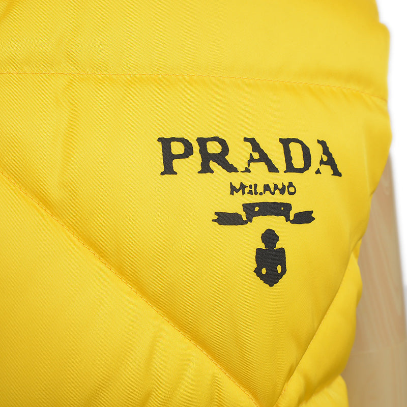 Re-Nylon ダウンベスト リサイクルポリアミド イエロー メンズ Sサイズ SGB804 ダウンベスト