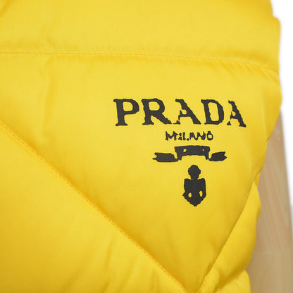 Re-Nylon ダウンベスト リサイクルポリアミド イエロー メンズ Sサイズ SGB804 ダウンベスト