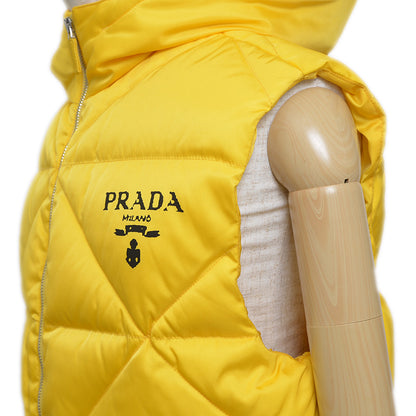 Re-Nylon ダウンベスト リサイクルポリアミド イエロー メンズ Sサイズ SGB804 ダウンベスト