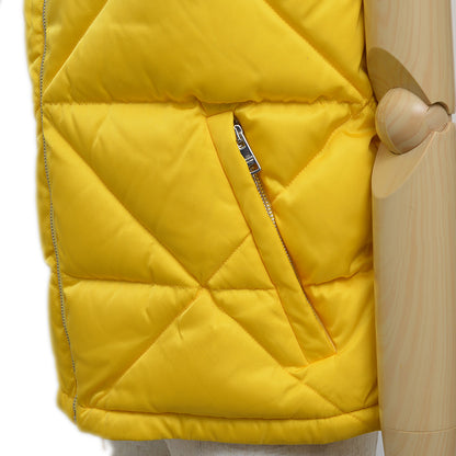 Re-Nylon ダウンベスト リサイクルポリアミド イエロー メンズ Sサイズ SGB804 ダウンベスト