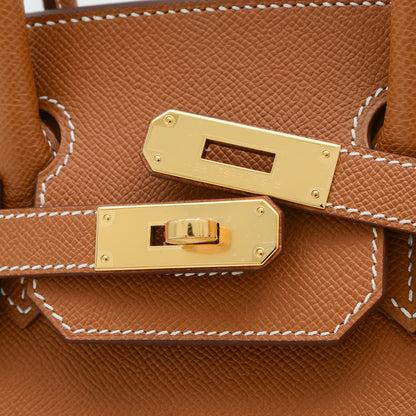 バーキン30 セリエ エプソン ゴールド ゴールド金具 W刻印 ハンドバッグ