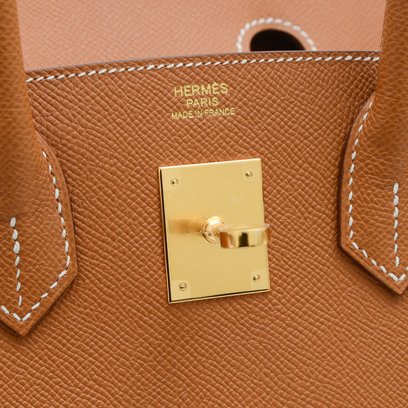 バーキン30 セリエ エプソン ゴールド ゴールド金具 W刻印 ハンドバッグ