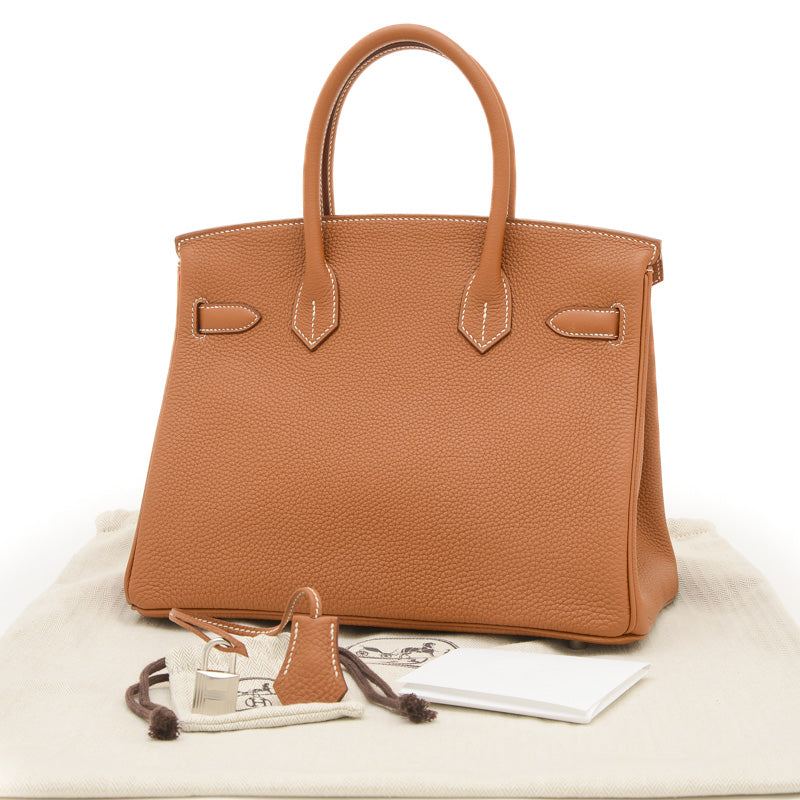 バーキン30 トゴ ゴールド シルバー金具 W刻印 ハンドバッグ