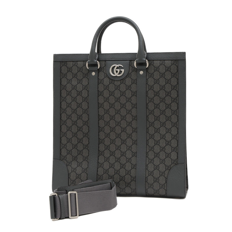 GGスプリーム オフディア ミディアム トートバッグ グレー 731793　メンズバッグ トートバッグ