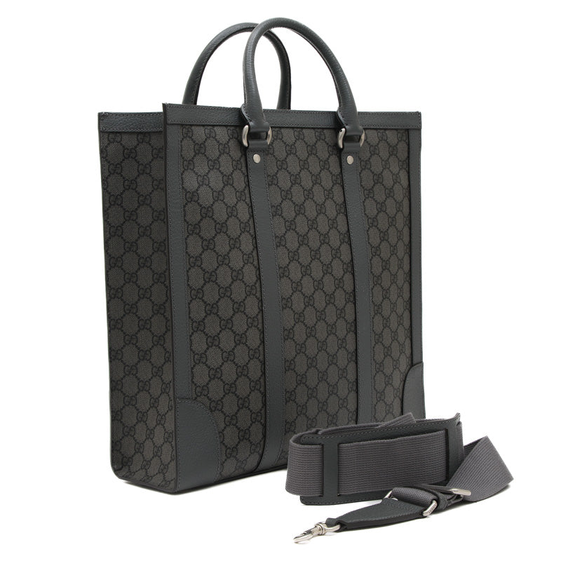 GGスプリーム オフディア ミディアム トートバッグ グレー 731793　メンズバッグ トートバッグ