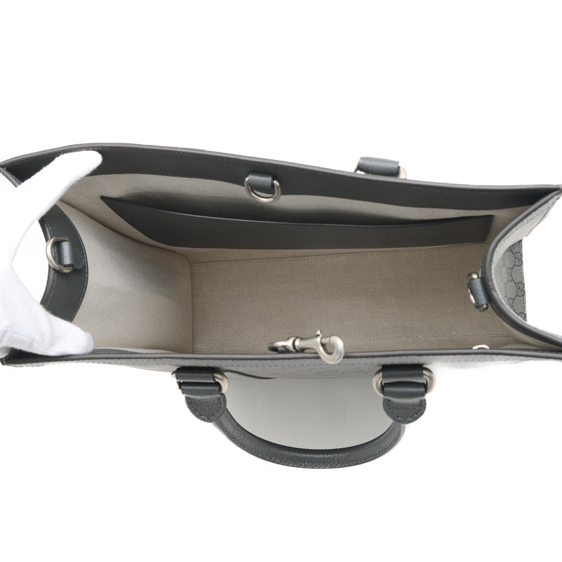 GGスプリーム オフディア ミディアム トートバッグ グレー 731793　メンズバッグ トートバッグ