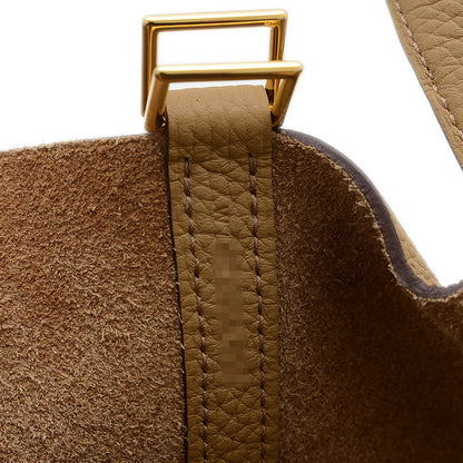 ピコタンロック PM 18 トリヨン ベージュマルファ ゴールド金具 W刻印 ハンドバッグ