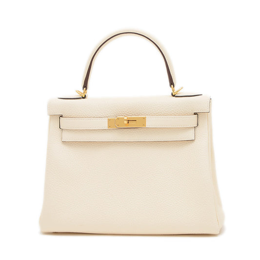 ケリー28 内縫い トリヨン ナタ ゴールド金具 B刻印 ハンドバッグ