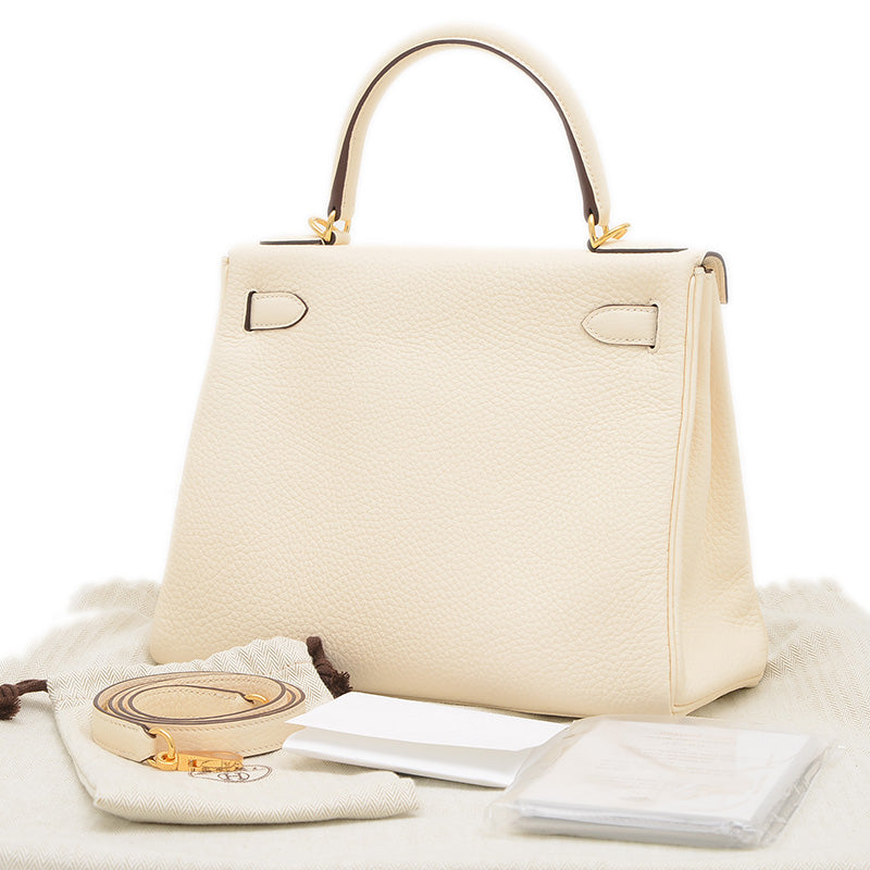 ケリー28 内縫い トリヨン ナタ ゴールド金具 B刻印 ハンドバッグ