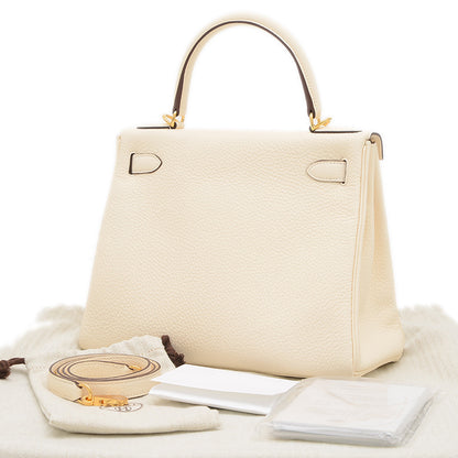 ケリー28 内縫い トリヨン ナタ ゴールド金具 B刻印 ハンドバッグ