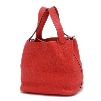 ピコタンロック MM 22 トリヨン ルージュクー シルバー金具 Y刻印 ハンドバッグ