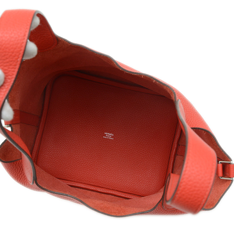 ピコタンロック MM 22 トリヨン ルージュクー シルバー金具 Y刻印 ハンドバッグ