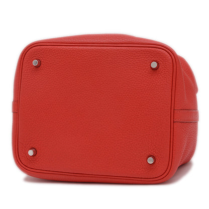 ピコタンロック MM 22 トリヨン ルージュクー シルバー金具 Y刻印 ハンドバッグ