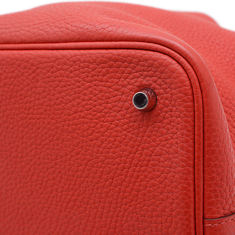 ピコタンロック MM 22 トリヨン ルージュクー シルバー金具 Y刻印 ハンドバッグ