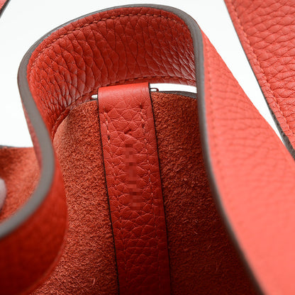 ピコタンロック MM 22 トリヨン ルージュクー シルバー金具 Y刻印 ハンドバッグ