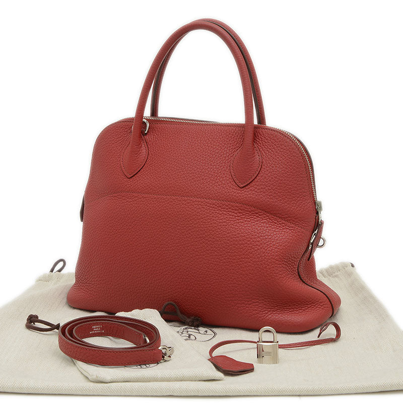 ボリード31 トリヨン ルージュヴィフ シルバー金具 O刻印 ハンドバッグ