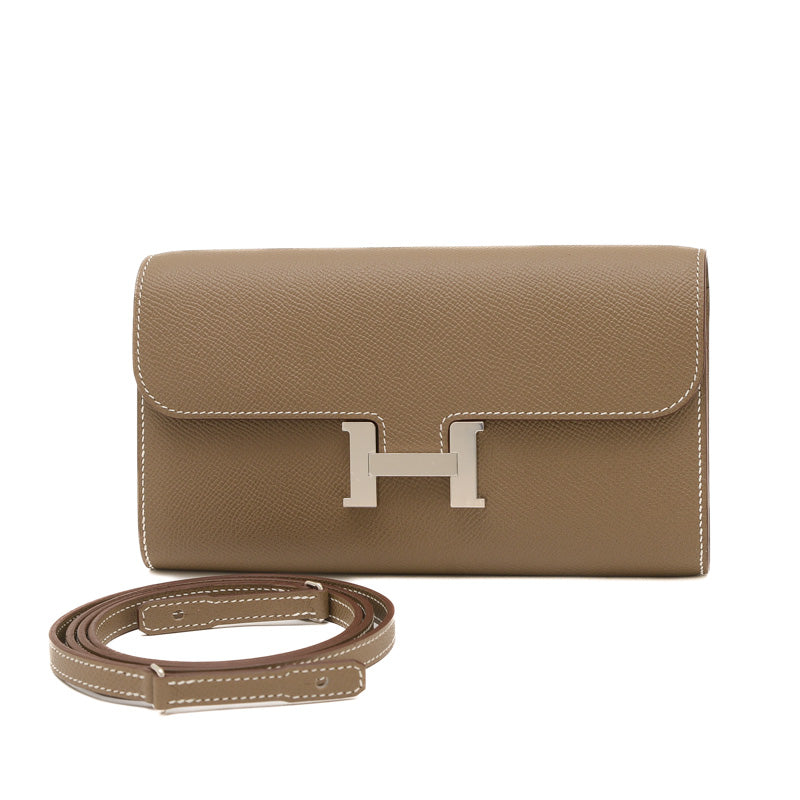 コンスタンストゥーゴー エプソン エトゥープ シルバー金具 W刻印 長財布