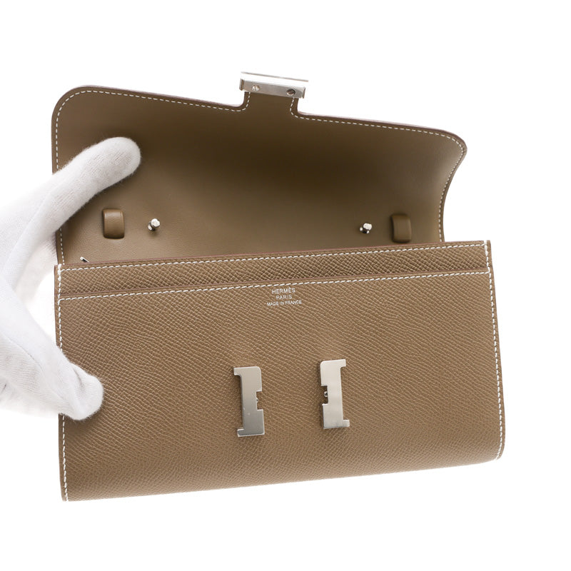 コンスタンストゥーゴー エプソン エトゥープ シルバー金具 W刻印 長財布