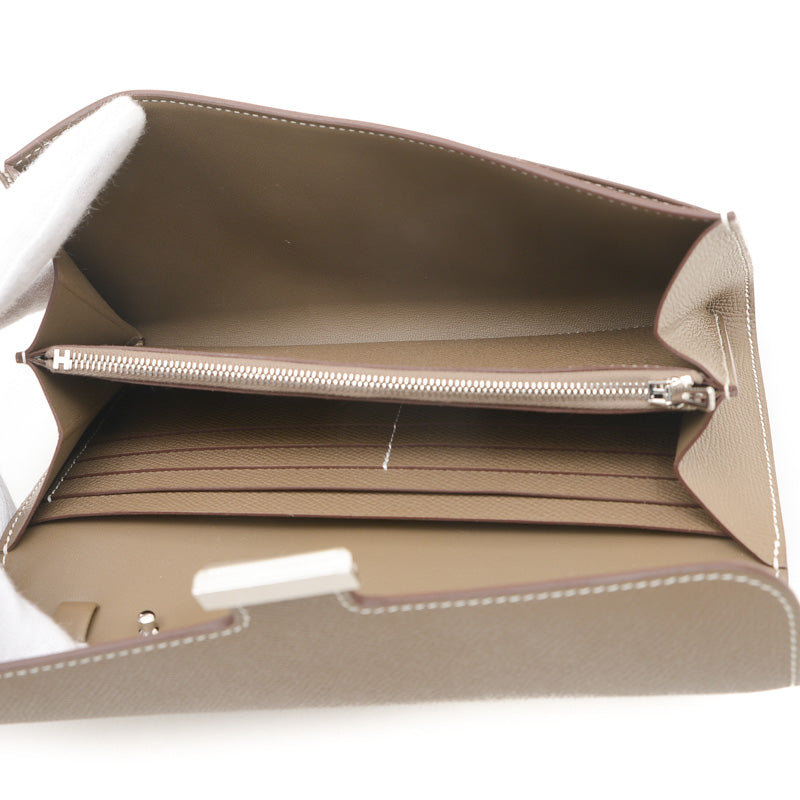 コンスタンストゥーゴー エプソン エトゥープ シルバー金具 W刻印 長財布